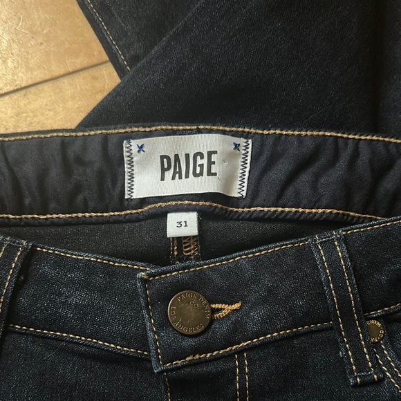PAIGE Skyline Skinny Dark Wash Jeans | 31‎ - Picture 3 of 4